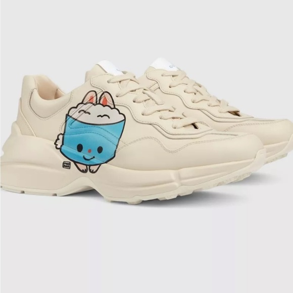 NIB GUCCI LIMITED EDITION APOLLO PIKARAR KAWAII SNEAKERS SIZE 36 - Picture 1 of 12